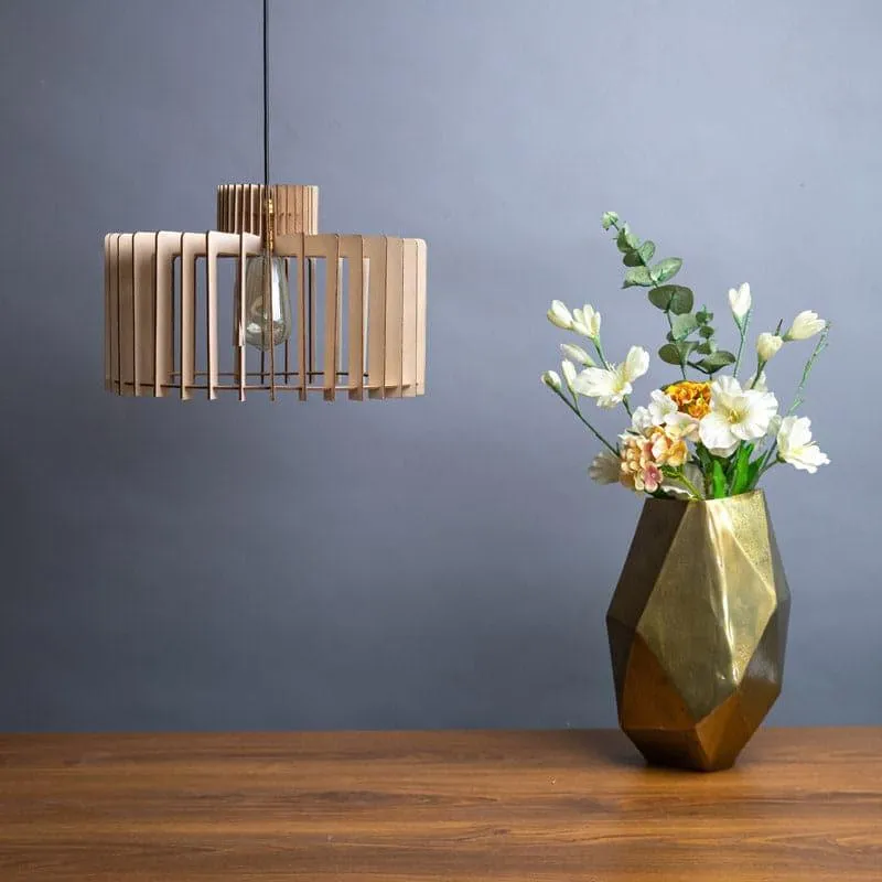 Kokoa Wooden Ceiling Lamp with Metal Base media 3