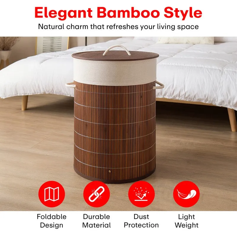 Rioware Modern Bamboo Ribbed Laundry - Brown media 8