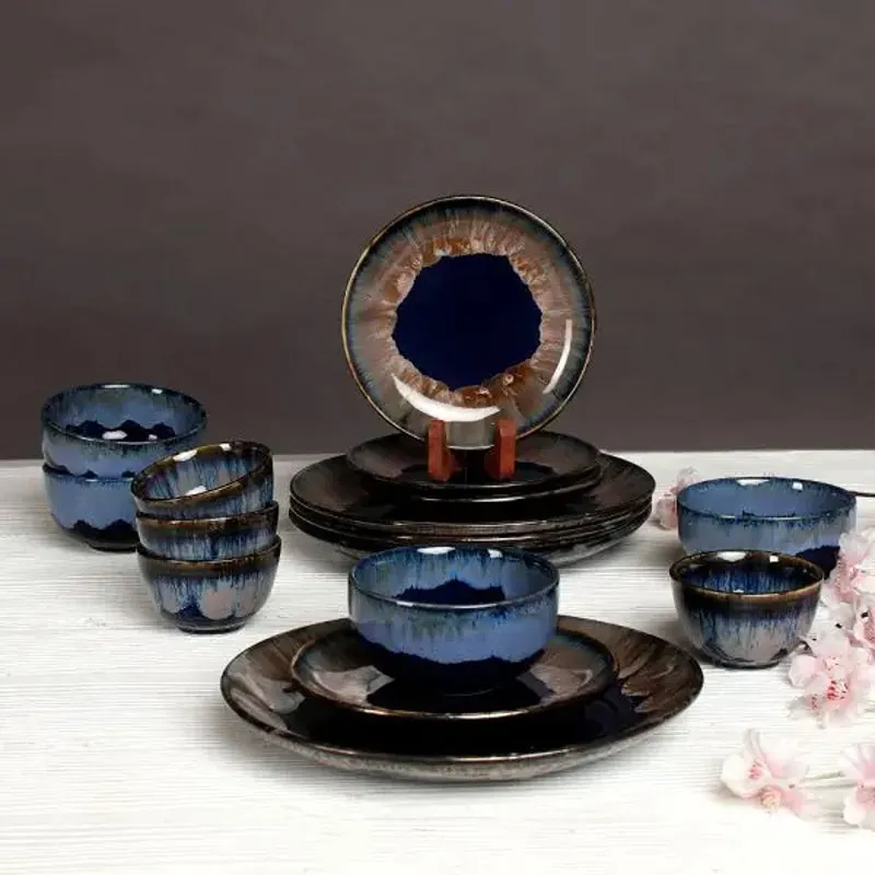 Halmi Handmade Dinner Set - 54 Piece Set media 4
