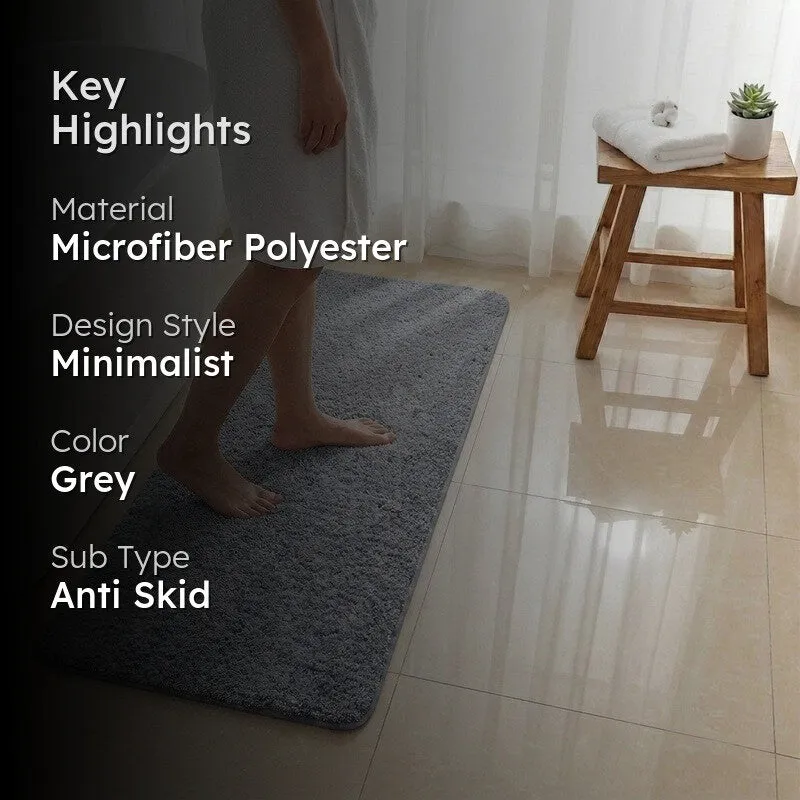 BathEase Anti Skid Runner Rug - Grey media 2