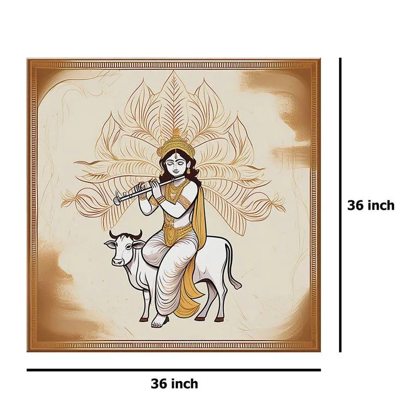 Govardhana Krishna Wall Painting media 8