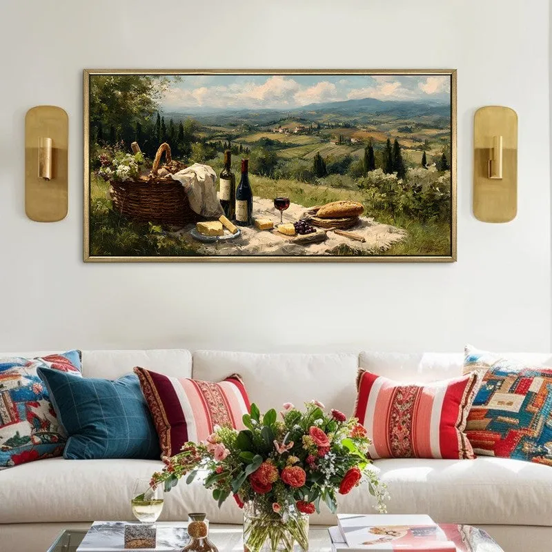 Vineyard Rest Canvas Wall Painting With Frame media 1