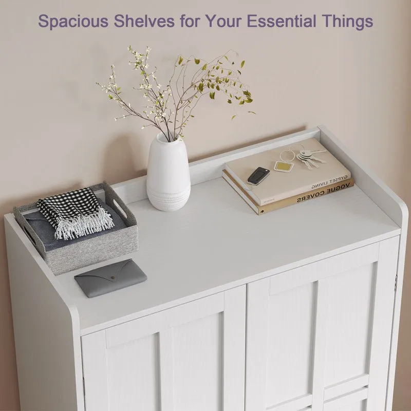 Structured Metal Shoe Rack - White media 5
