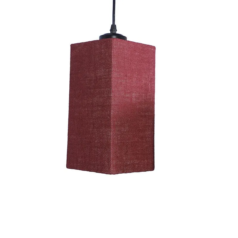 Warm Ivory Triple Metal Ceiling Lamp - Maroon media 8