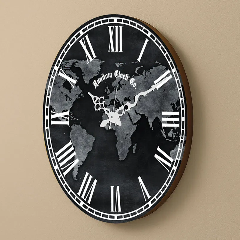 World Time Wood Analog Wall Clock media 4