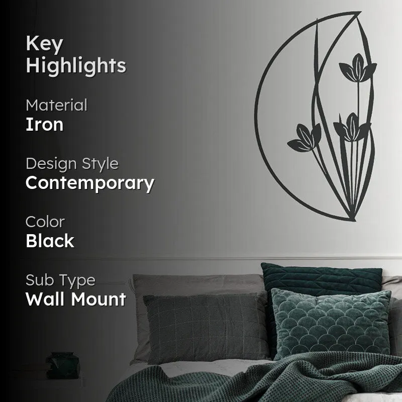 Tulip Flower Black Iron Wall Accent media 2