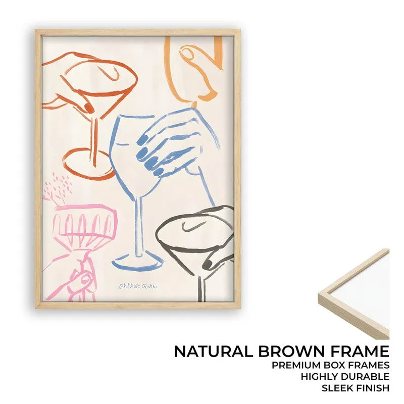 Wine Splash Archival Canvas Wall Art - Brown media 9