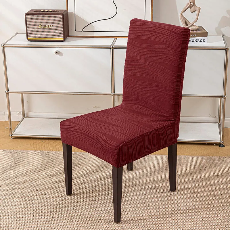 Wrapiq Solid Chair Cover (Maroon) - Set Of Six media 3
