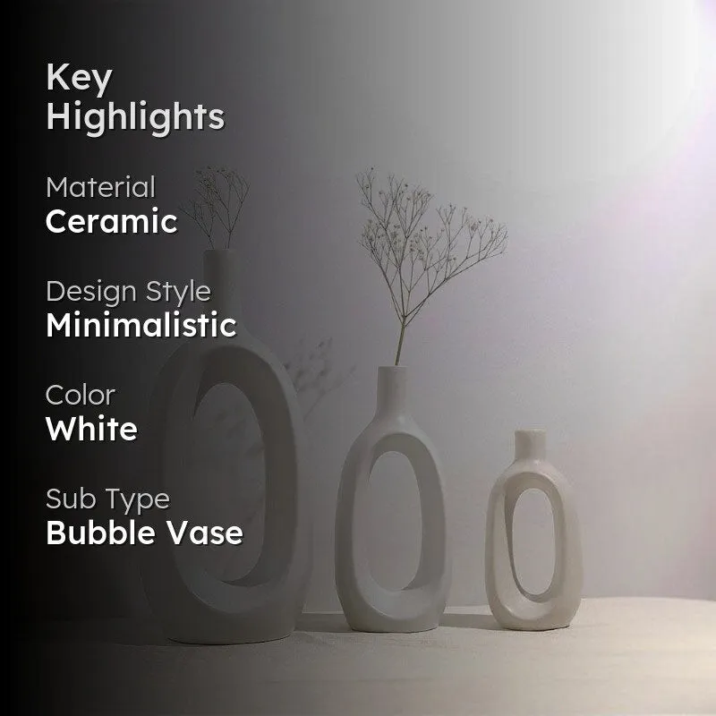 Gunnen Vases (White) - Set of Three media 2