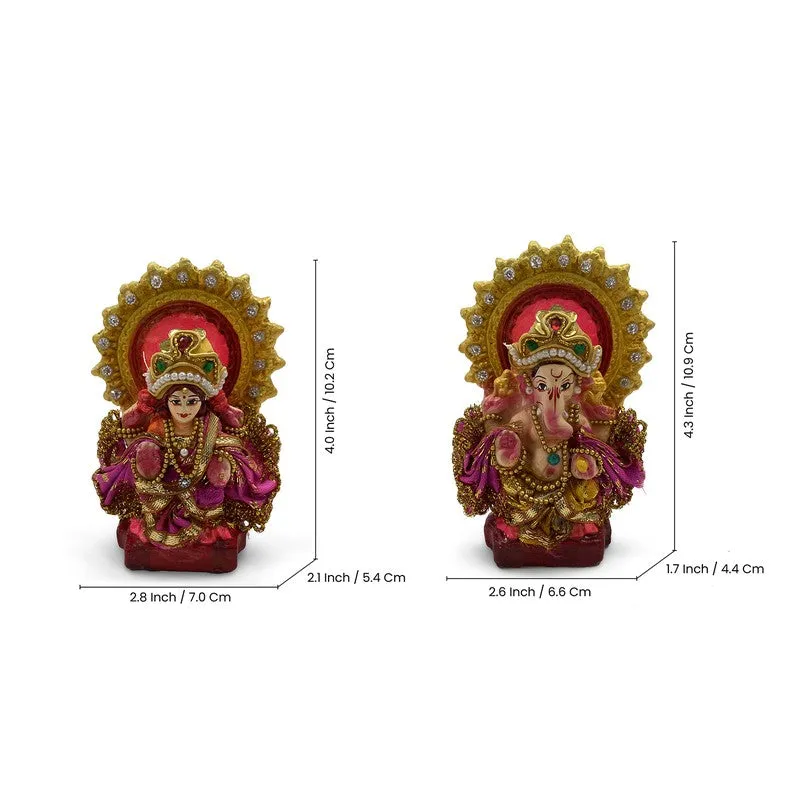Divinora Terracota Lakshmi Ganesh Idols - Set of Two media 9