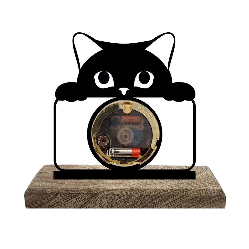 Hide N Kitty Analog Table Clock media 2