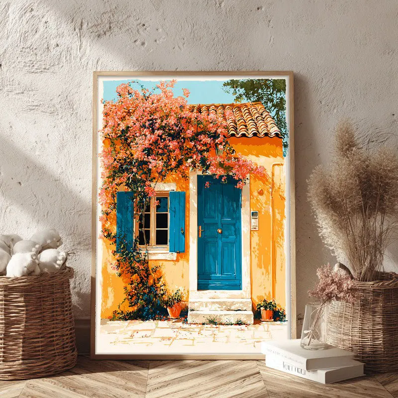 Sunny Day Canvas Wall Painting - Brown Frame media 3