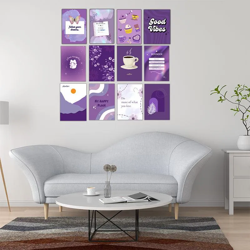 Purple Vibes Wall Poster - Set Of Twelve media 1