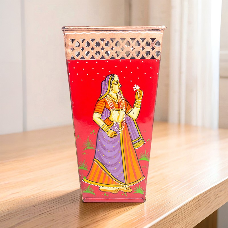 Rani Ethnic Metal  Handcrafted Desk Organizer media 7