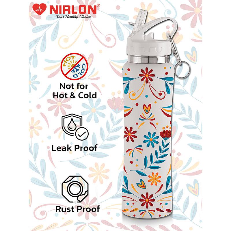 Stella Flora Sipper Water Bottle (White) - 750 mL media 5