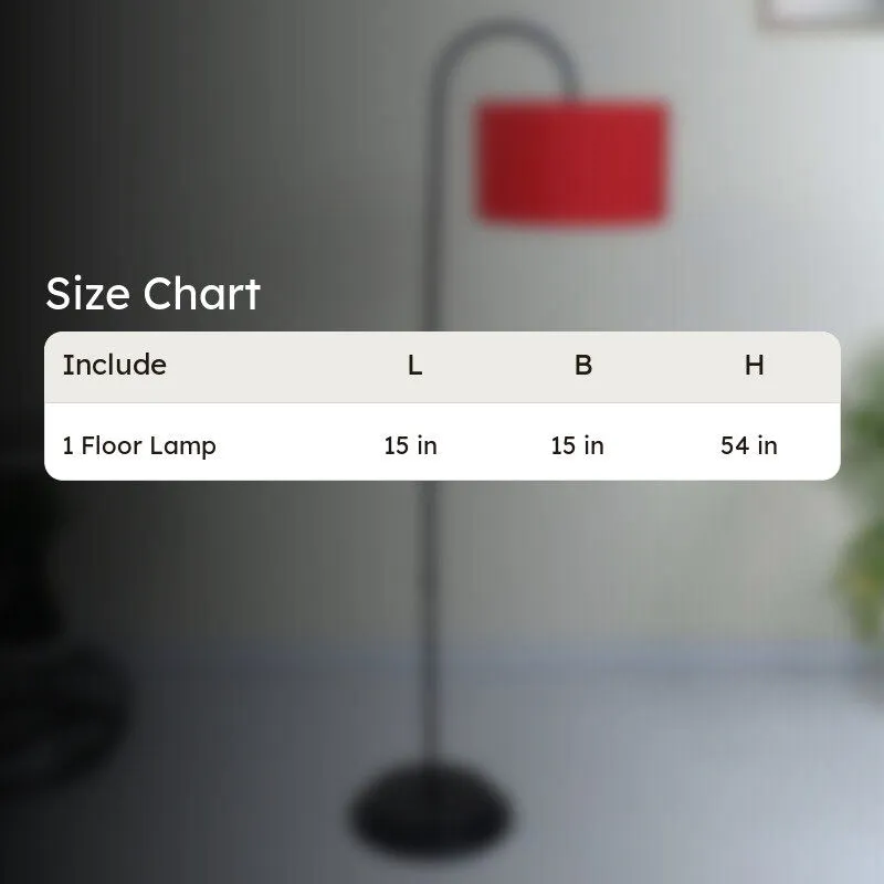 Lucciola Solid Arched Floor Lamp - Red media 6