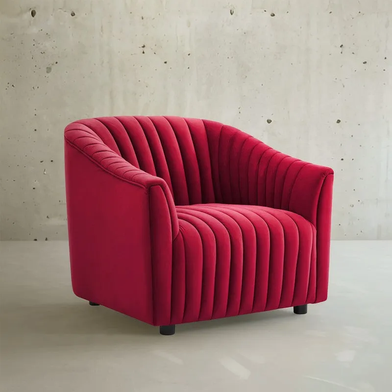 Urbanix Neem Wood Accent Chair - Red media 3