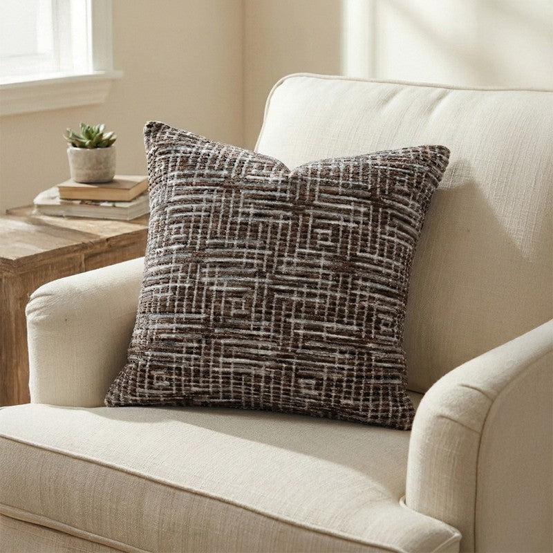 GeoMirage Cushion Cover - Brown