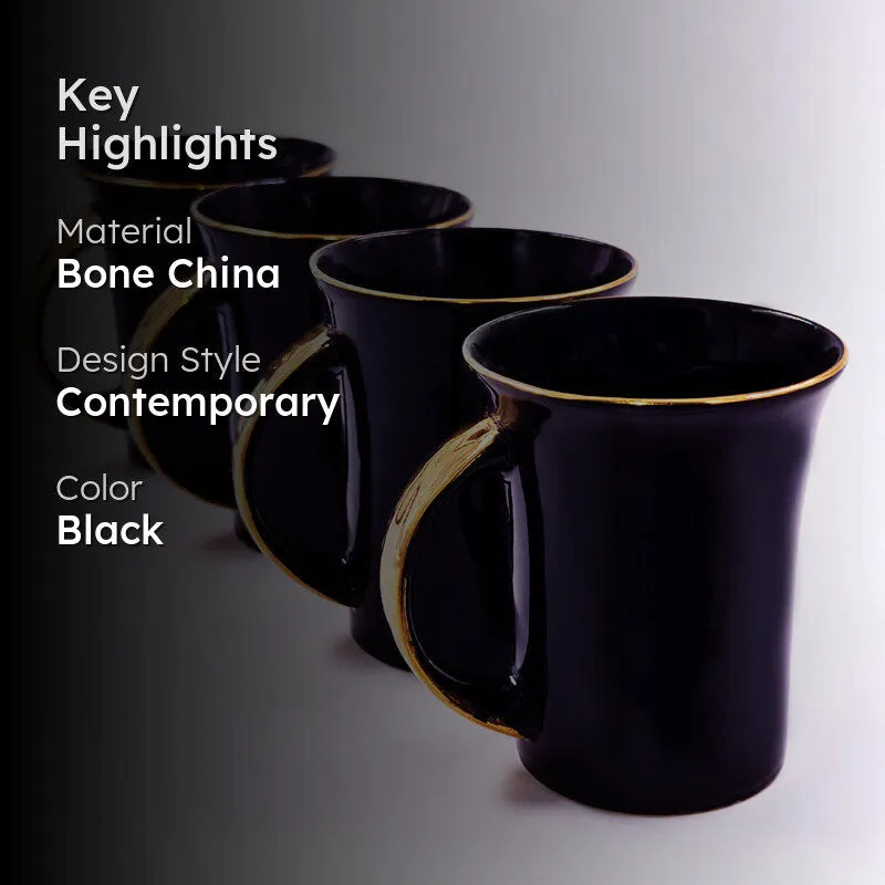 Dax Bone China Coffee Mug (250 mL Each) - Set of Four media 2