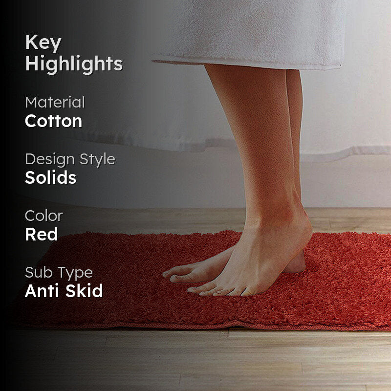 Cleve Anti Skid Bath Mat - Red media 2