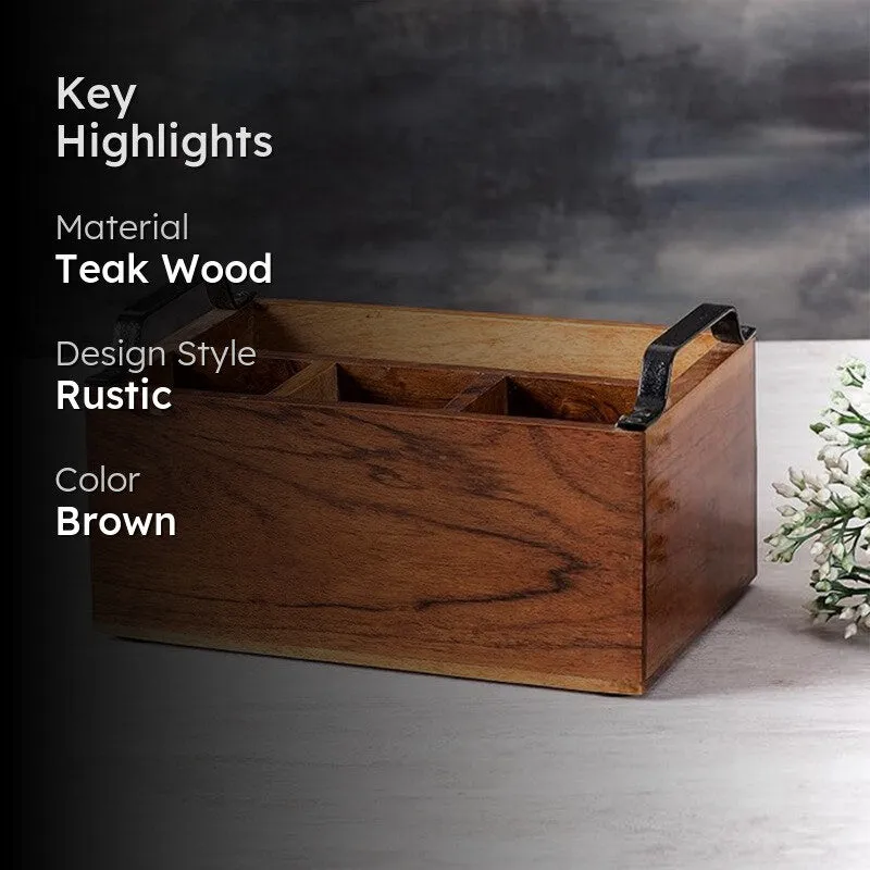 Timberly Wooden Cutlery Holder media 2