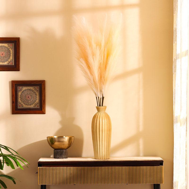 Artificial Realistic Pampas Sticks (Beige) - Set Of Three media 4