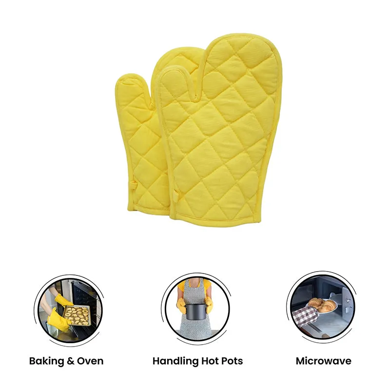 Swayam Garde Kitchen Gloves (Yellow) - Set Of Two media 4