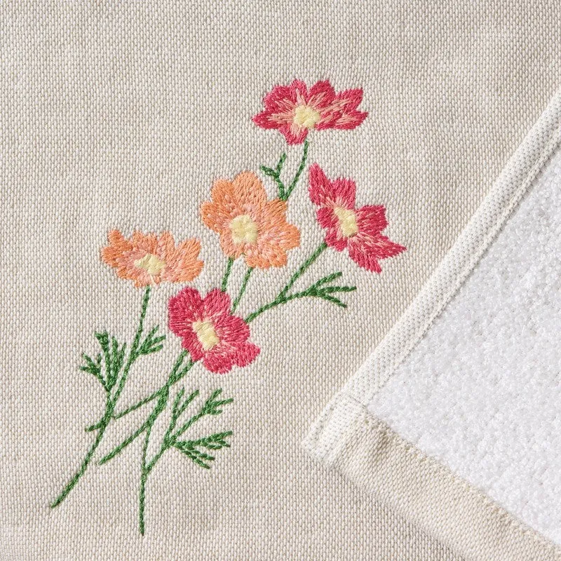 Classic Embroidered Bamboo Cotton Hand Towels - Set Of Three media 8