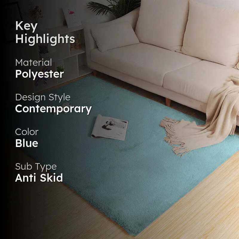 Ruffle Luxe Area Rug - Turquoise media 2