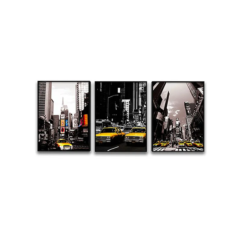 Skyscraper Wonder Wall Painting - Set Of Three media 3