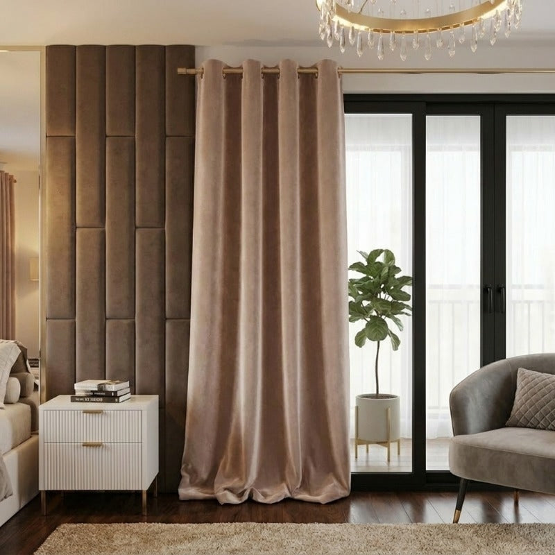 Parisian Blush Satin Curtain