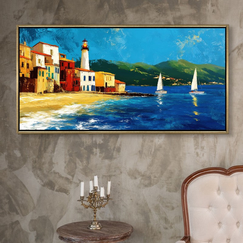 Bluehaven Canvas Wall Painting With Frame