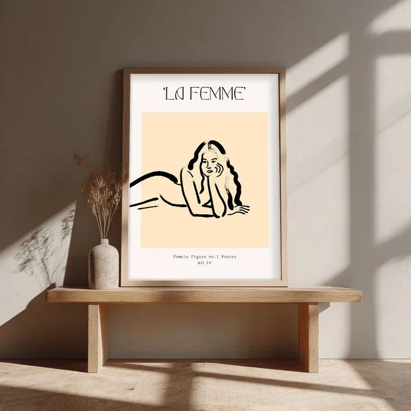 Quiet Allure Canvas Wall Painting With Brown Frame media 4