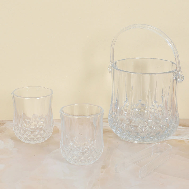 Lado 1000 ML Ice Bucket With 200 ML Glass And Tong - Four Piece Set media 5