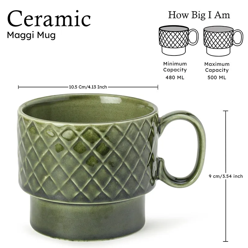 Fjord Ceramic Coffee Mug (500 mL) - Moss Green media 6