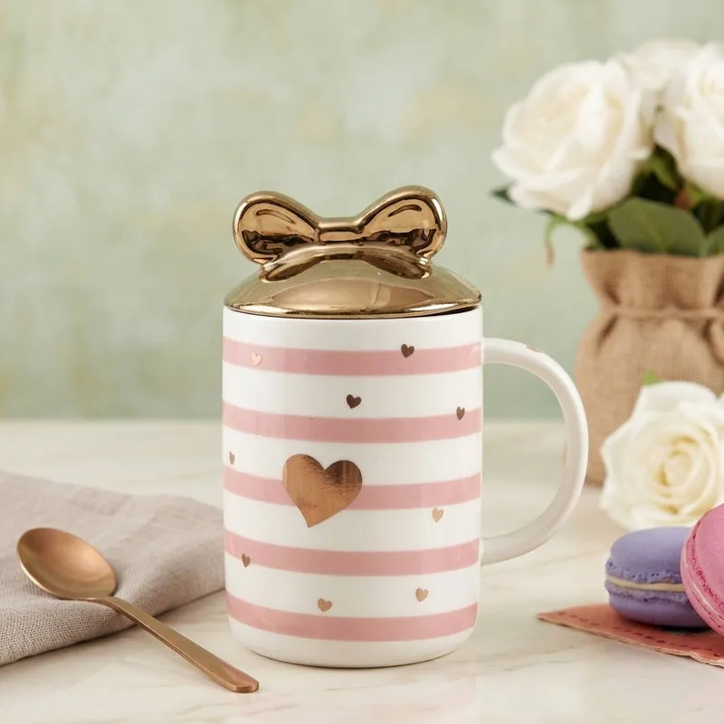 Love Ceramic Coffee Mug (350 mL) - Pink media 1