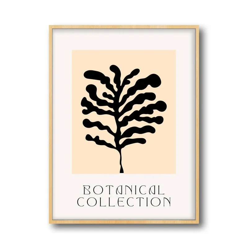 Wild Frond Canvas Wall Painting With Brown Frame media 3