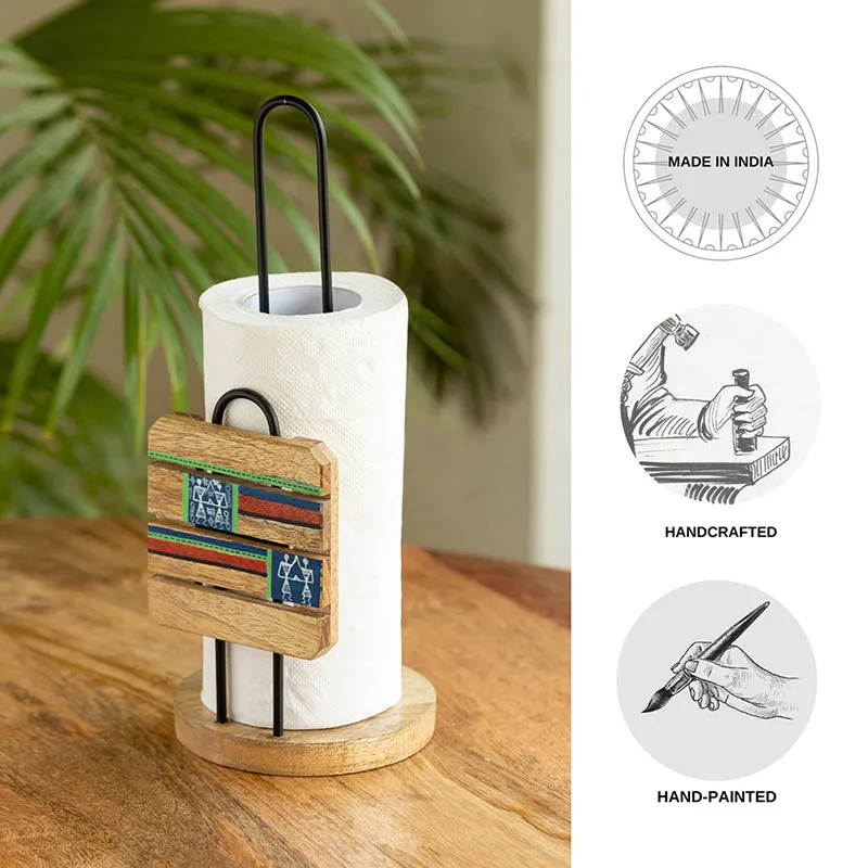 Nerthus Mango Wood & Iron Tissue Holder media 5