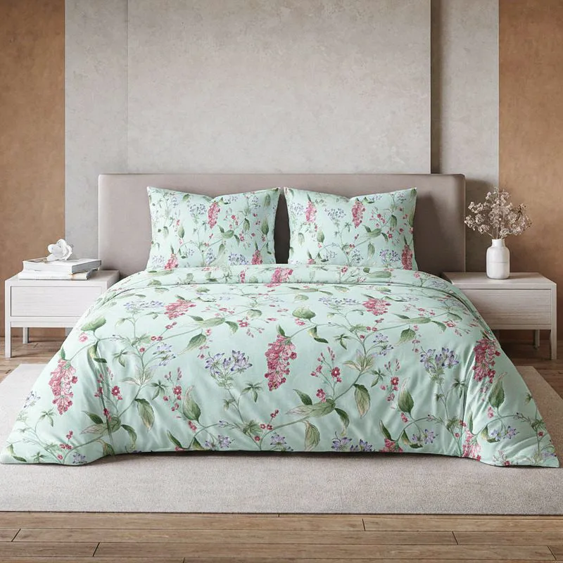 Bressie Botanica Printed Cotton Bedsheet - 300 TC media 1