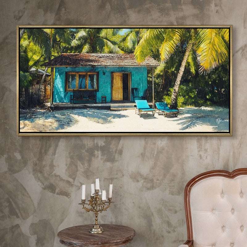 Cabana Canvas Wall Painting With Frame