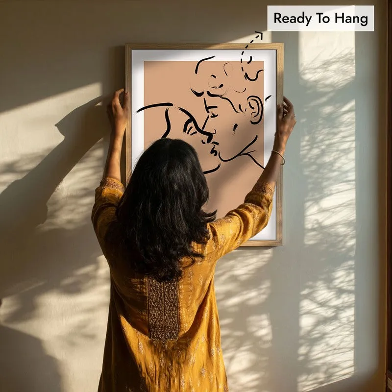 Proximity Canvas Wall Painting With Brown Frame media 8