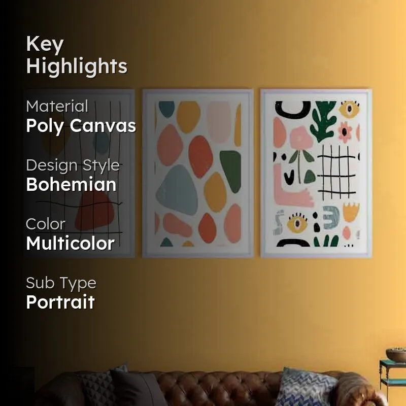 Bohemia Poly Canvas Wall Art - Set Of Three media 2