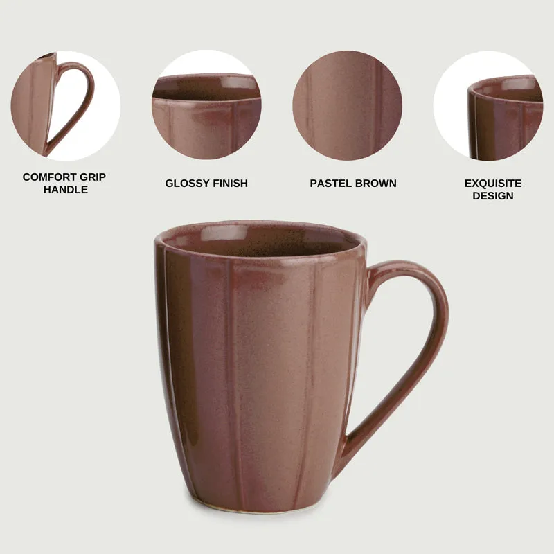 Ciro Porcelain Coffee Mug (300 mL) - Pastel Brown media 8
