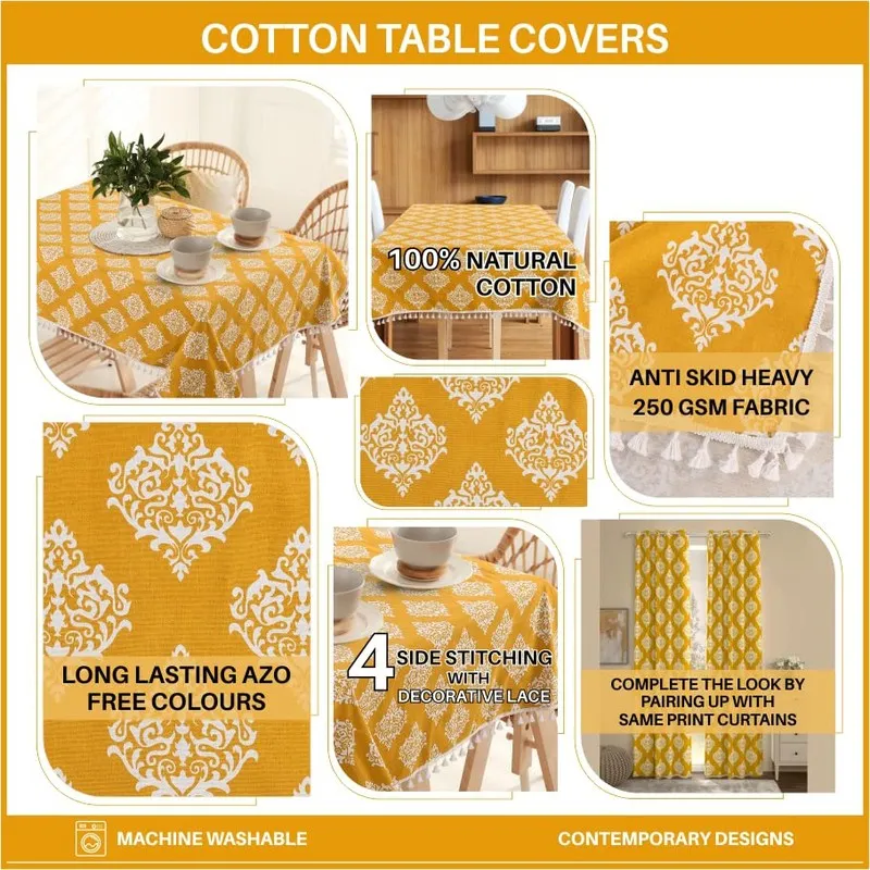 Urban Space Kanya Grid Table Cover - Yellow - 5