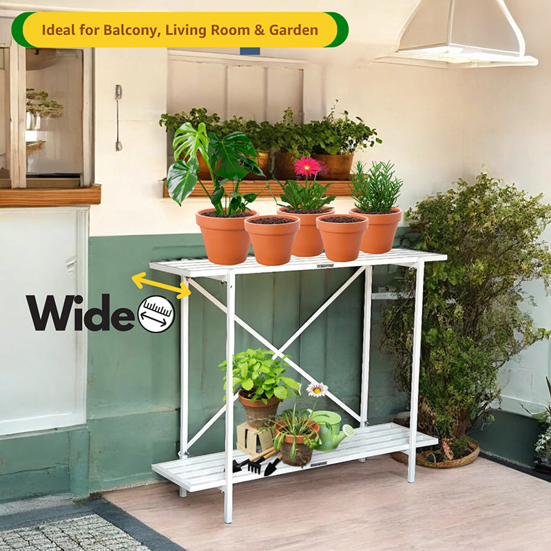 Modan Two Tiered Metal Planter media 3