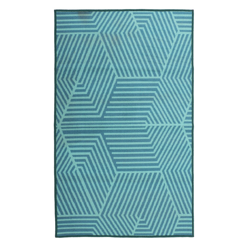 Hexagonal Matrix Anti-Skid Carpet - Teal