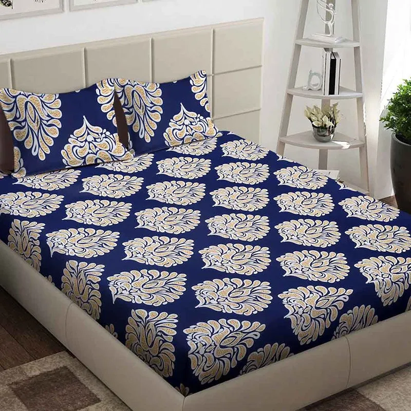 Fern & Motifs Ethnic Bedsheet - 130 GSM media 1