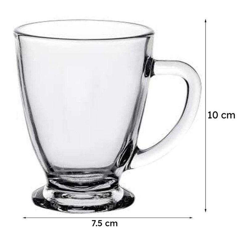 Elegant Glass Tea Cup (230 mL Each)  -  Set of Six media 7