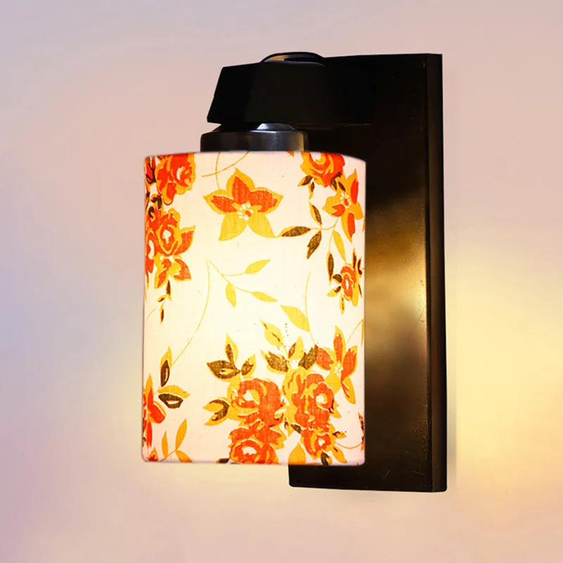 Eyrie Printed Wooden Wall Lamp - Orange media 4