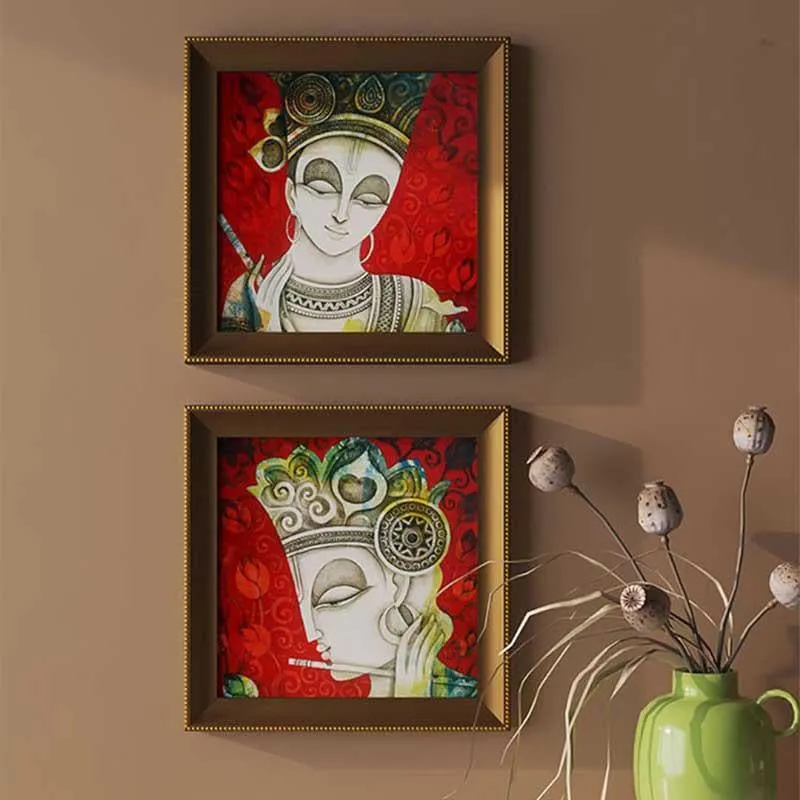 Shyam Art Painting - Set Of Two media 1